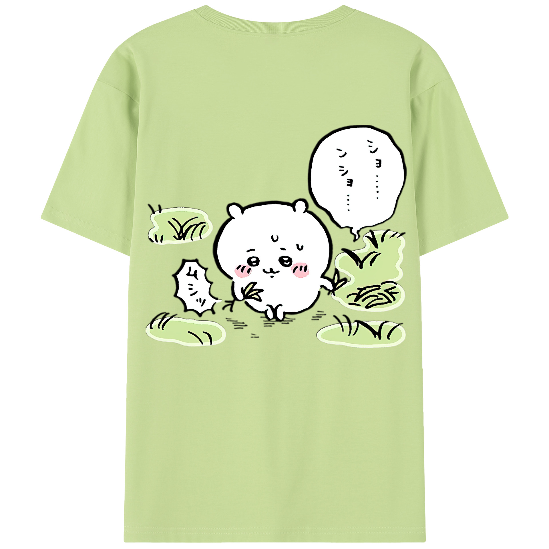 （画像用） ちいかわ ちいかわ Chii-kawa chiikawa 綿100％半袖Tシャツ（背面プリント）